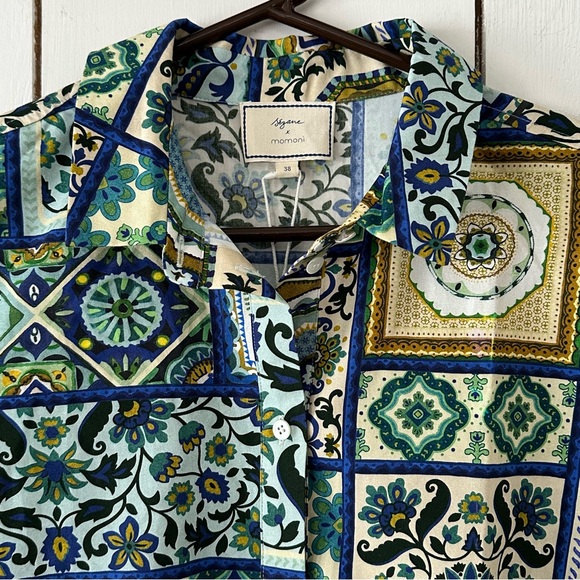 Sezane x Momoni Livia Shirt Top Sz 6 NWT - Picture 7 of 11